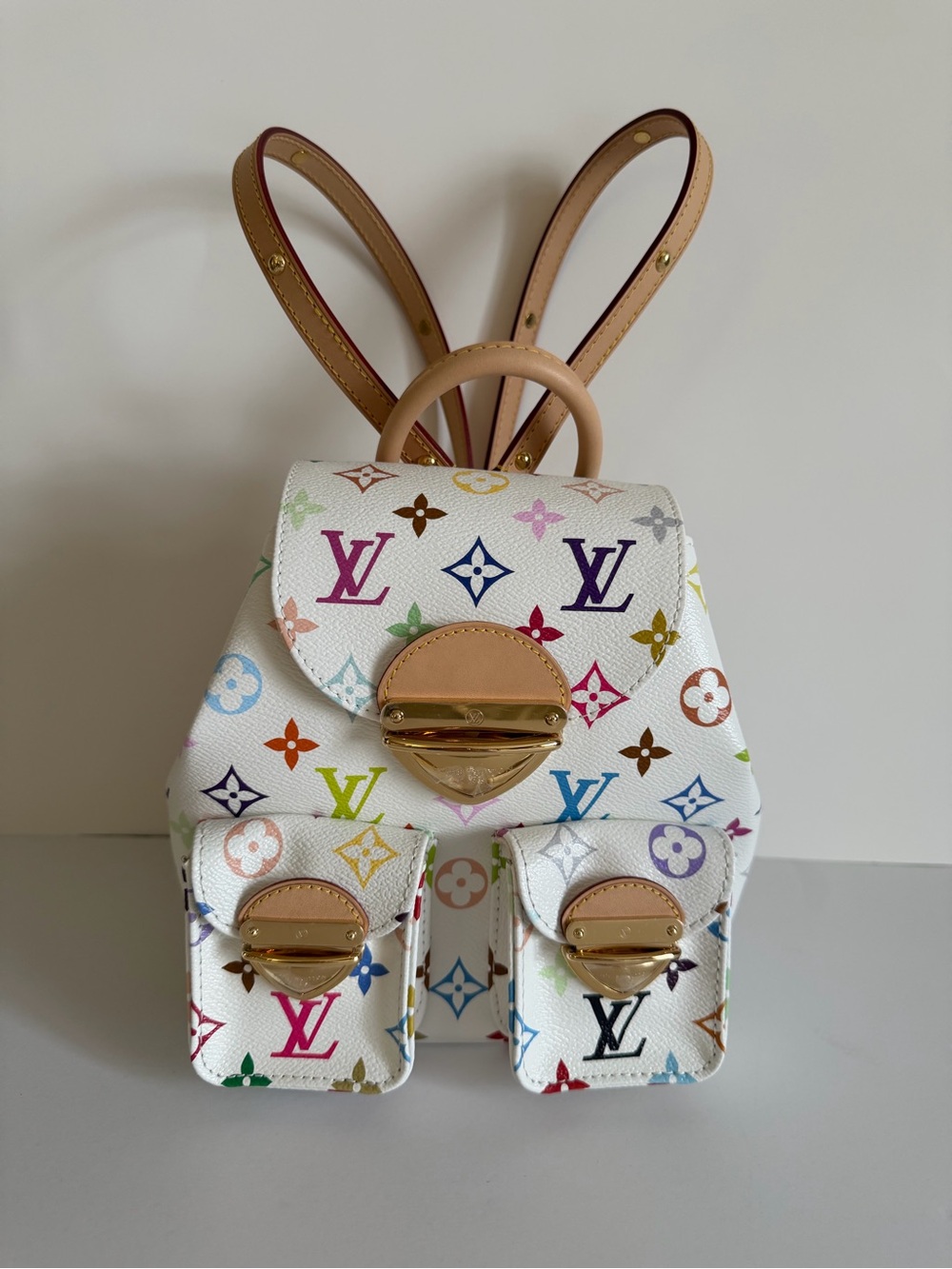 Louis Vuitton x Takashi Murakami Venice Multicolor Mini Backpack:Limited Edition